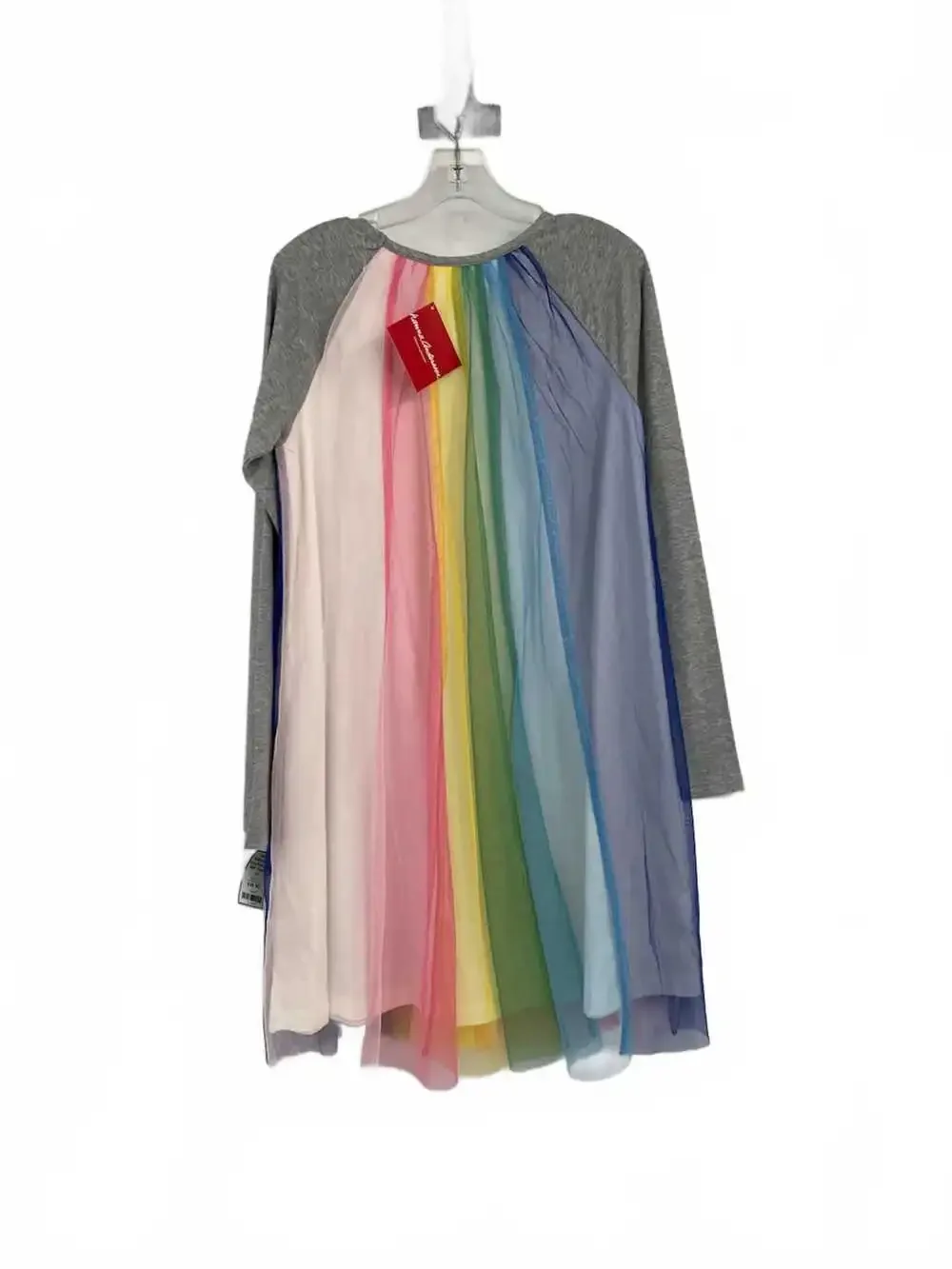 Hanna Andersson Rainbow Gray T‑Shirt Dress | Girls 12 Regular